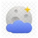 Nacht Teilweise Bewolkt Icon