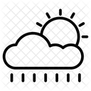Wetter Teilweise Sonnig Bewolkter Tag Symbol