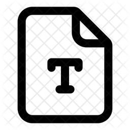 Teks Icon Download in Line Style