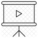 Tela De Projecao Quadro De Apresentacao Multimidia Ícone