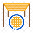 Sin Costura Tela Techos Icono
