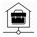 Telearbeit Arbeit Von Zu Hause Remote Server Symbol