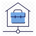 Telearbeit Arbeit Von Zu Hause Remote Server Symbol