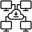 Donnees Cloud Telechargement Cloud Stockage Cloud Icône