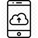 Téléchargement cloud sur mobile  Icône