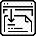 Document Navigateur Interface Icône