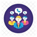 Teleconference Conference Call Communication Icon