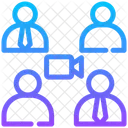 Teleconference Meeting Video Icon