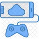 Gamepad Gaming On Demand Cloud Computing Symbol