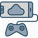 Gamepad Gaming On Demand Cloud Computing Symbol