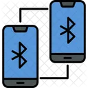 Telefon über Bluetooth verbunden  Symbol