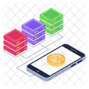 Mobiler Server Telefonserver Mobiles Bitcoin Symbol