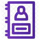 Telefon Buch Adresse Icon
