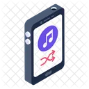 Zufallswiedergabe Von Liedern Telefon Player Musik Furs Handy Symbol