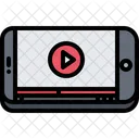 Telefon-Videoplayer  Symbol