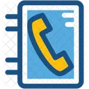 Telefon Verzeichnis Gelb Symbol