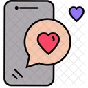 Telefone Celular Amor Ícone