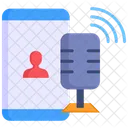 Telefone Microfone Microfone Ícone