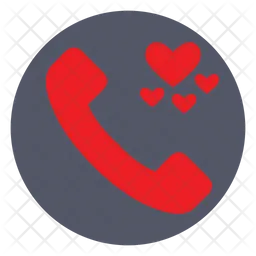 Telefone amor  Ícone