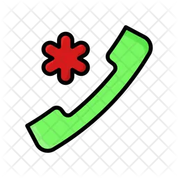 Telefone de emergência  Ícone