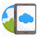 Telefone Na Nuvem Smartphone Na Nuvem Celular Na Nuvem Ícone