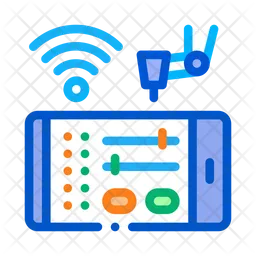 Telefoneinstellungen über WLAN  Symbol