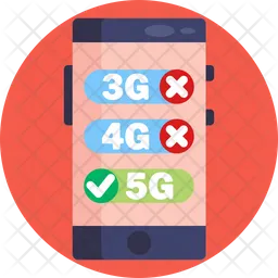 Teléfono 5g  Icono