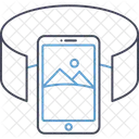 Telefono Android Realidad Aumentada Camara Movil Icono