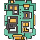Telefono Circuito Placa Icono