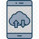 Telefono Inteligente Sincronizacion Nube Icono