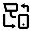 Smartphone Camara De Vigilancia Intercambio De Datos Icono