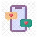 Smartphone Chat De Amor Mensaje De Amor Icono