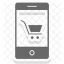 Smartphone Carrito De Pantalla Compras En Linea Icon