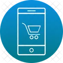 Smartphone Carrito De Pantalla Compras En Linea Icon