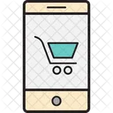 Smartphone Carrito De Pantalla Compras En Linea Icon