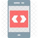 Smartphone Flecha Izquierda Icono