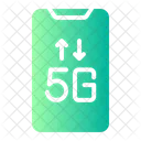 5 G Telefono Inteligente Movil Icono