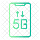 5 G Telefono Inteligente Movil Icono