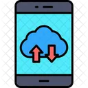 Telefono Inteligente Sincronizacion Nube Icono