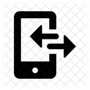 Smartphone flecha izquierda derecha adentro afuera  Icono
