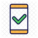Movil Marca De Verificacion Telefono Icono