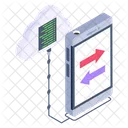 Conexiones En La Nube Transferencia De Telefono En La Nube Telefono En La Nube Icono