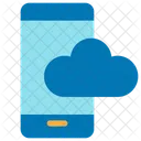 Teléfono inteligente en la nube  Icono