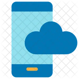 Teléfono inteligente en la nube  Icono
