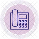 Icono De Linea Telefonica Voip Icono