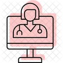 Telemedicina Medico Assistencia Medica Ícone