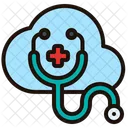 Telemedicina Nuvem Estetoscopio Icon