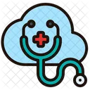 Telemedicine Cloud Stethoscope Icon