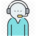 Telemercadeo Llamada Auriculares Icono