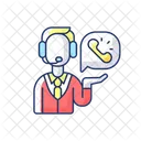 Telemercadeo Servicio Persona Icono